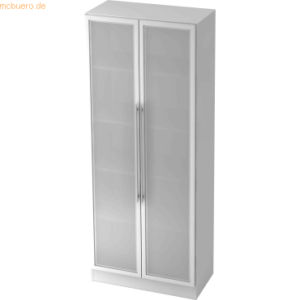 mcbuero.de Glastürenschrank Solid 5OH BxTxH 80x42x200