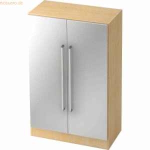 mcbuero.de Schrank Solid 3OH BxTxH 80x42x127cm Griff CE Ahorn/Silber