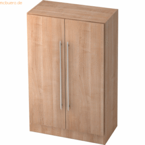 mcbuero.de Schrank Solid 3OH BxTxH 80x42x127cm Griff RE Nussbaum/Nussb