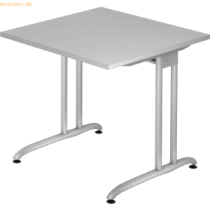 mcbuero.de Schreibtisch 800x800mm Grau