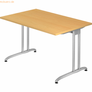 mcbuero.de Schreibtisch 1200x800mm Buche