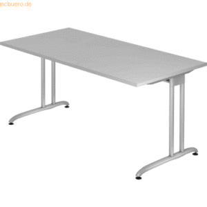 mcbuero.de Schreibtisch 1600x800mm Grau