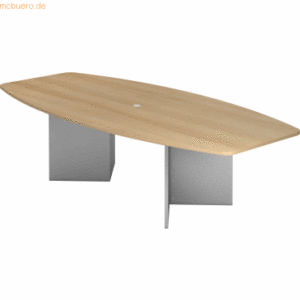 mcbuero.de Konferenztisch T-Serie 280x130/85cm/Holzgestell eiche