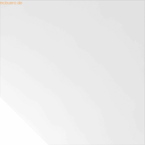 mcbuero.de Verkettungsplatte trapezform 120x120cm mit Fuß Weiß/Weiß