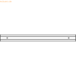 mcbuero.de Orga-Schiene 120cm ohne Halterung silber