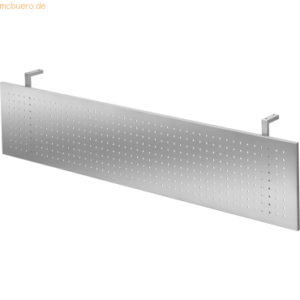 mcbuero.de Knieraumblende 160cm Silber