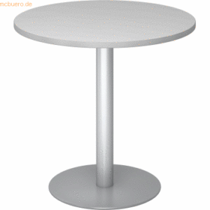 mcbuero.de Besprechungstisch 80cm grau/silber