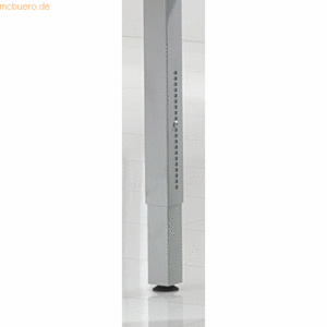 mcbuero.de Stützfuß 6cm quadratisch R Silber