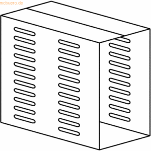 mcbuero.de CPU-Halter 21x42x47cm silber