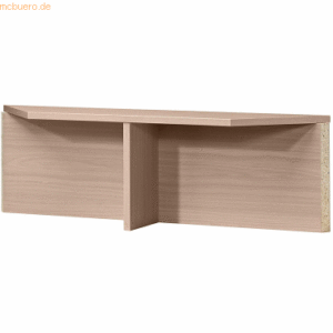 mcbuero.de Thekenaufsatz für Schreib-Eckwinkel 800x800mm Nussbaum