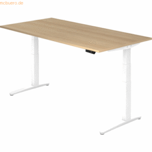 mcbuero.de Sitz-Steh-Schreibtisch elektrisch 200x100cm Eiche/Weiß