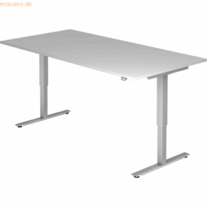 mcbuero.de Sitz-Steh-Schreibtisch elektrisch 200x100cm Grau/Silber