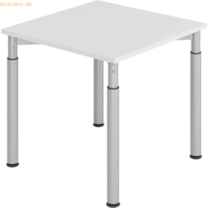 mcbuero.de Schreibtisch 80x80cm Grau/Silber