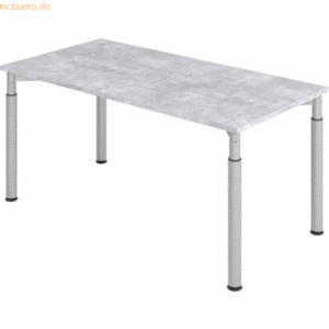 mcbuero.de Schreibtisch 160x80cm Beton/Silber