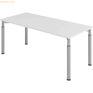 mcbuero.de Schreibtisch 180x80cm Grau/Silber