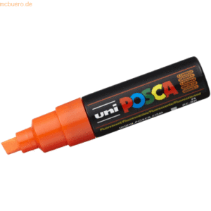 6 x Uni-Ball Fasermaler Uni Posca PC-8K 8mm neon orange
