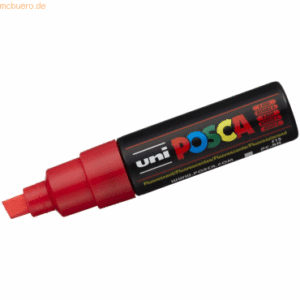 6 x Uni-Ball Fasermaler Uni Posca PC-8K 8mm neon rot