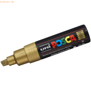 6 x Uni-Ball Fasermaler Uni Posca PC-8K 8mm gold