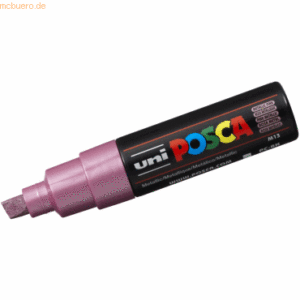 6 x Uni-Ball Fasermaler Uni Posca PC-8K 8mm rosa metallic