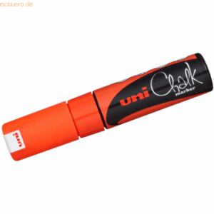 6 x Uni-Ball Kreidemarker Uni Chalk PWE-8K 8mm orange