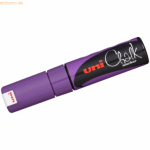 6 x Uni-Ball Kreidemarker Uni Chalk PWE-8K 8mm violett