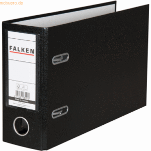 10 x Falken Ordner A5 quer PP 80mm schwarz