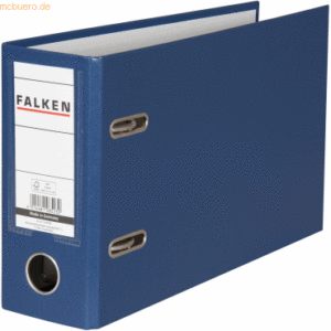 10 x Falken Ordner A5 quer PP 80mm blau