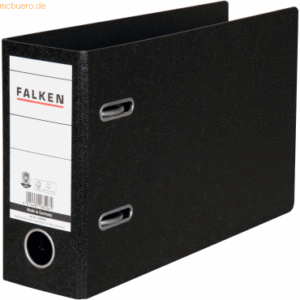 20 x Falken Ordner A5 quer Hartpappe 80mm schwarz