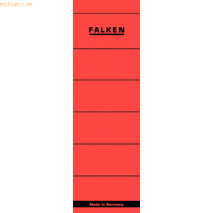 10 x Falken Ordnerrückenschilder selbstklebend 60x190mm VE=10 Stück ro