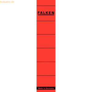 10 x Falken Ordnerrückenschilder selbstklebend 36x190mm VE=10 Stück ro