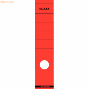 10 x Falken Ordnerrückenschilder selbstklebend 60x290mm VE=10 Stück ro