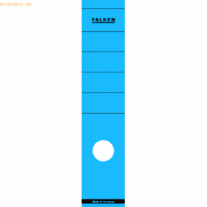 10 x Falken Ordnerrückenschilder selbstklebend 60x290mm VE=10 Stück bl