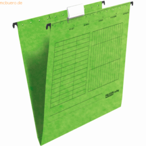 5 x Falken Hängemappe UniReg Kraftkarton 230g/qm seitlich offen grün V