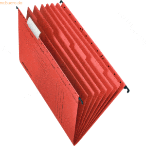 Falken Mehrfachhängemappe UniReg 6 Trennblätter rot