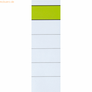 50 x k.A. Ordnerrückenschilder selbstklebend grüner Balken 60x190mm VE