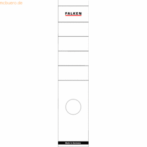 10 x Falken Ordnerrückenschilder 60x290mm selbstklebend weiß VE=10 Stü