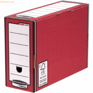10 x Bankers Box Archivschachtel Premium 127mm rot