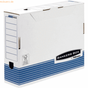 10 x Bankers Box Archivschachtel A3 10cm weiß/blau
