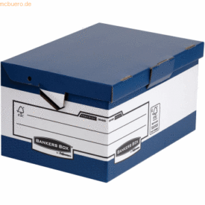 Bankers Box Klappdeckelbox Ergo-Stor Maxi BxHxT 39x31x56cm blau/weiß