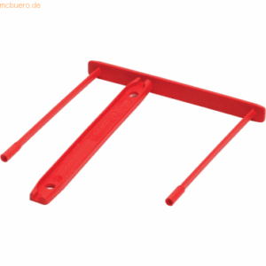 8 x Bankers Box Archivclip Bankers Box Kunststoff 105x90x10mm rot VE=1