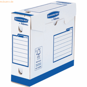 Bankers Box Archivschachtel Basic Heavy Duty 80mm Bankers Box 75x244x3