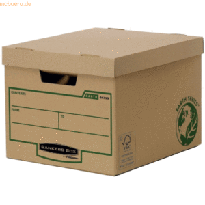 10 x Bankers Box Archivbox Heavy Duty Earth BxHxT 34