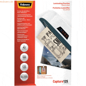 Fellowes Laminierfolie Mikron Peel & Stick 125mic A3 VE=100 Stück