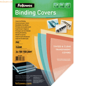 Fellowes Präsentationsdeckblatt A4 PVC 150mic transparent VE=100 Stück