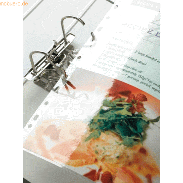 Fellowes Laminierfolien 228x303mm 80mic vorgestanzt mit Abheftstreifen