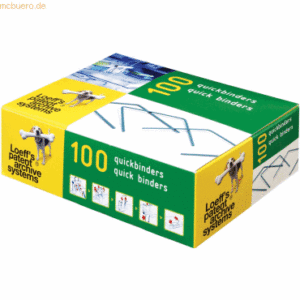 30 x Loeffs Patent Abheftbügel Quickbinder 1215 Länge ca. 100mm VE=100
