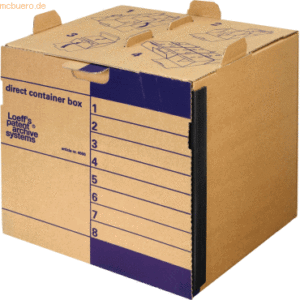 Loeffs Patent Archivbox Direkt Container 4000 36x38x33cm braun VE=15 S