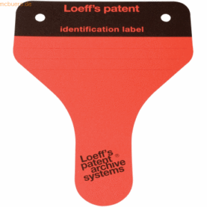 50 x Loeffs Patent Beschriftungskarten 10714 rot VE=100 Stück