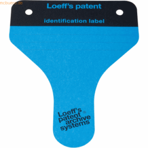 50 x Loeffs Patent Beschriftungskarten 10714 blau VE=100 Stück