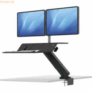 Fellowes Sitz-Steh Workstation Lotus RT höhenverstellbar für 2 Monitor